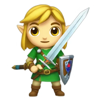 Zelda with sword sticker