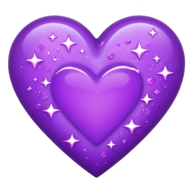 purple heart with sparkles sticker