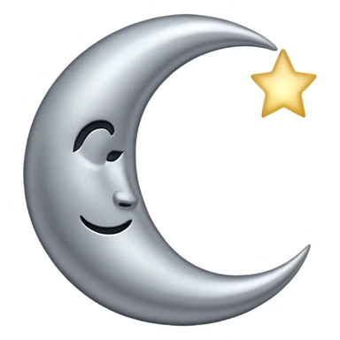 Crescent moon sticker