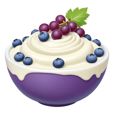 yoghurt bowl with grapes and blueberries sticker