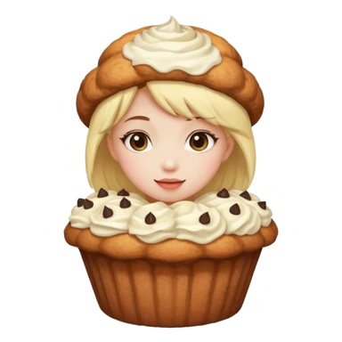 girl as vanilla muffin sticker