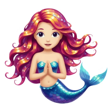 Glitter mermaid sticker