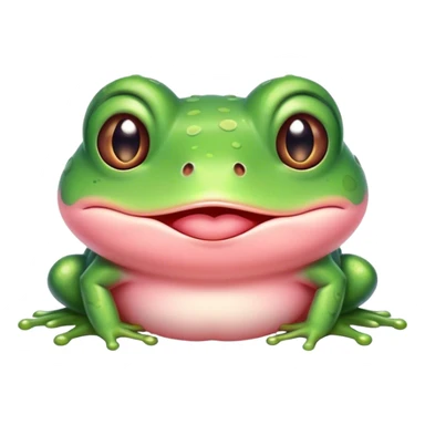 cute frog cheeks blushing sticker