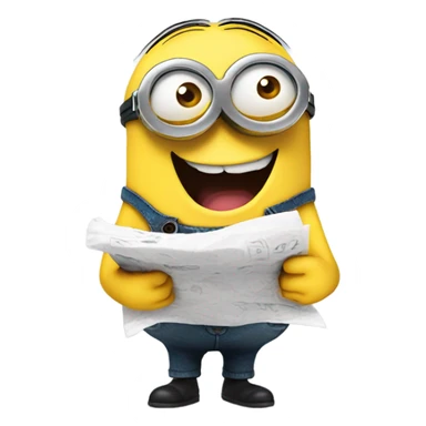 minion with messGES sticker