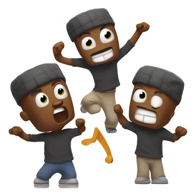 3 random letters from alphablocks rapping so terribly that it’s earrape sticker