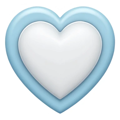 white heart with a double outline sticker