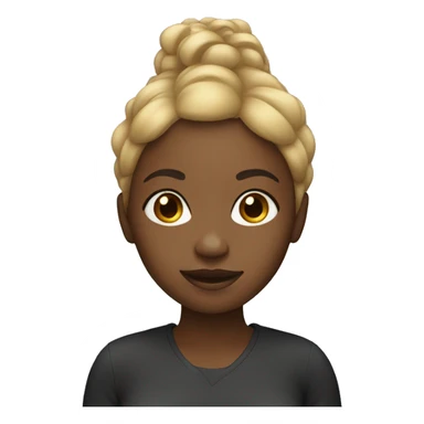 black girl with honey blonde hair sticker