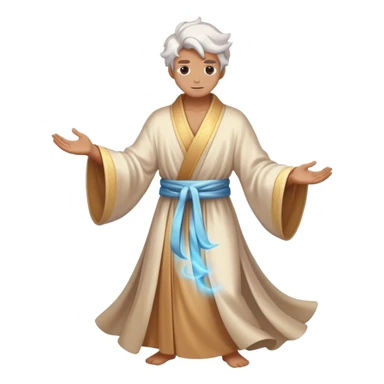 A cloud of energy wrapped in a mysterious aura, dressed in a robe sticker