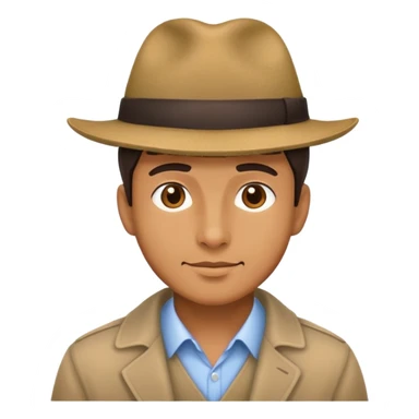 Man with hat NY sticker