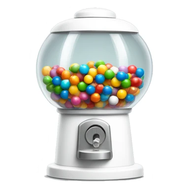 gumball machine white sticker