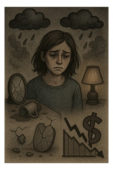 donna con peggiora qualità di vita sticker