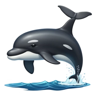 Realistic cinematic black and white pilot whale sticker