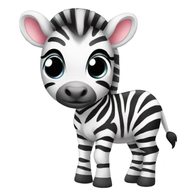 cute baby zebra sticker