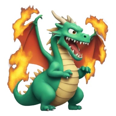 Dragon breathing fire  sticker