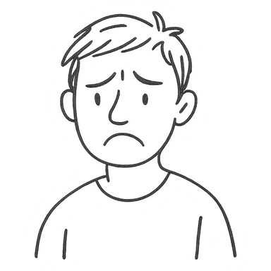 disappointed young man sticker