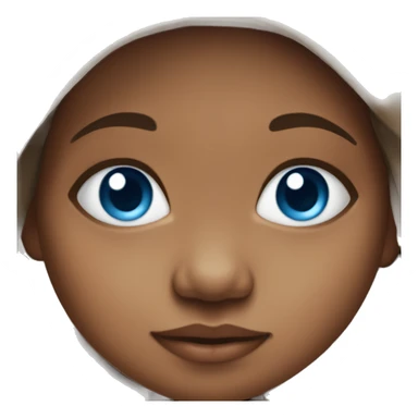 Aboriginal baby with tan skin and blue eyes sticker