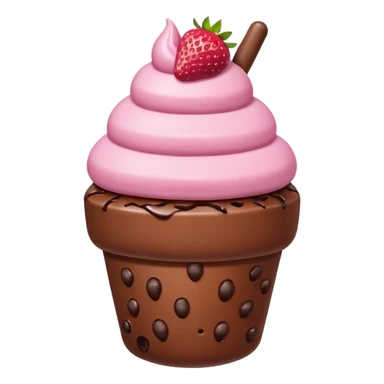 Bolis sabor chocolate 🍫  y uno sabor fresa 🍓 que sea un bolis de hielo gordito sticker