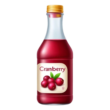 Bottle cranberry juice sticker