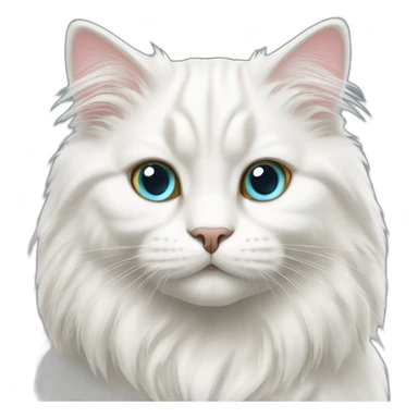white Siberian cat sticker