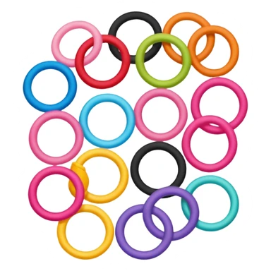 hair tie for tying hair，colourful sticker