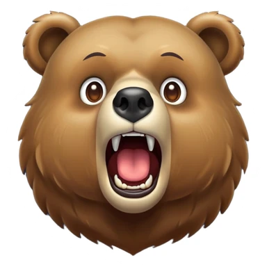 Bear being mindblown sticker