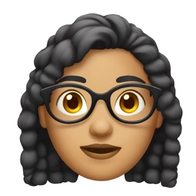 mujer con lentes y cabello corto sticker