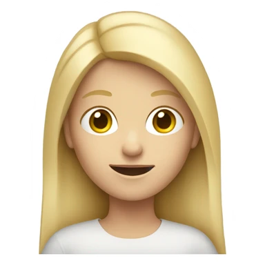 Blond hair girl with a smartphone sticker