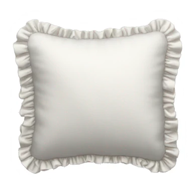 White pillow with ruffles and small bows sticker