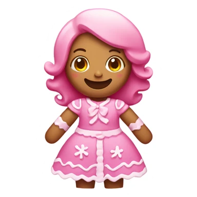 Pink gingerbread girl sticker