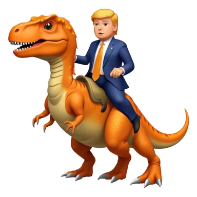 Donald Trump riding t-rex sticker