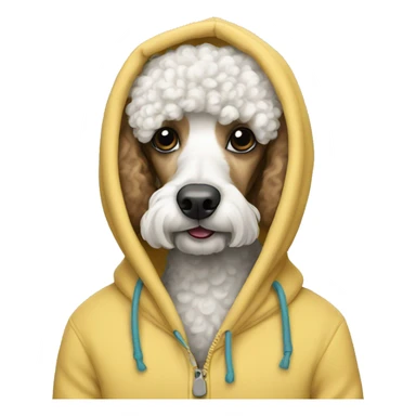 Poodle wearing a hoodie  sticker