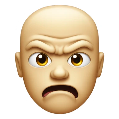 angry face with tongue sticker