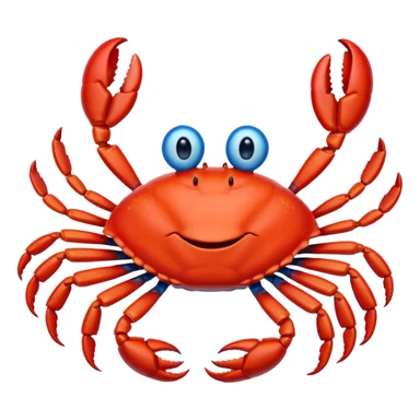 red crab and blue sprut are friends sticker