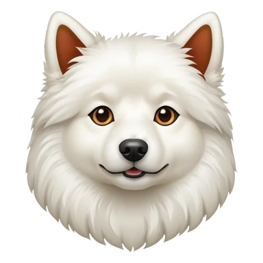 white Chinese native dog sticker