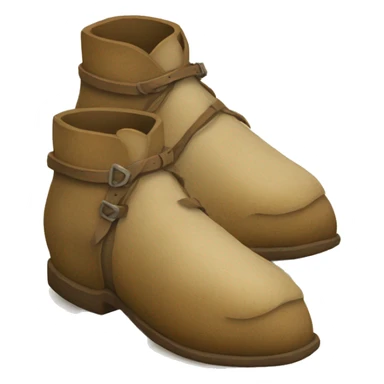 pair of Suede Leather Medieval Shoes sticker