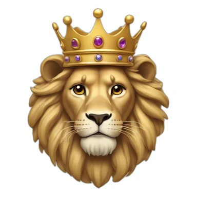 graphical royal lion  in a crown sticker