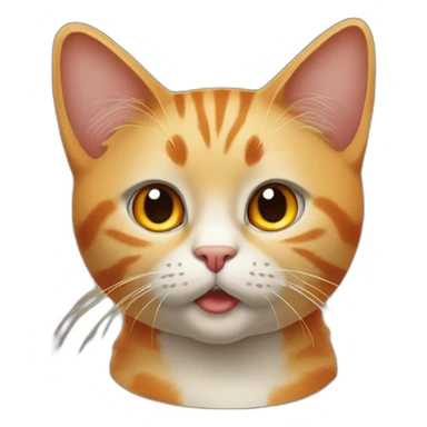 Back with orange dors cat sticker
