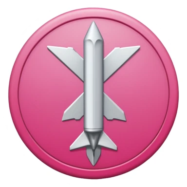 fleche directionelle blache sur fond de couleur rose sur un bouton   sticker