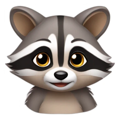 Raccoon baby sticker