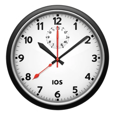 horloge avec la petite aiguille sur le 6 et la grande sur le 3 sticker