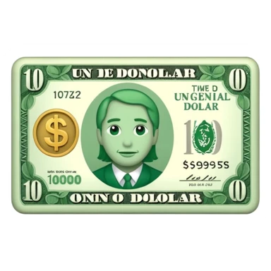 un billete sticker