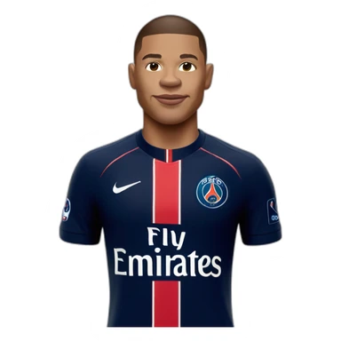 Kylian Mbappé with PSG jersey sticker
