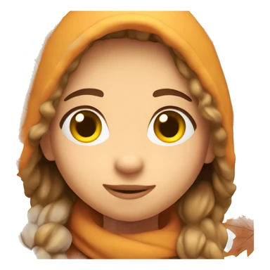 Cute autumn 3d emoji  sticker