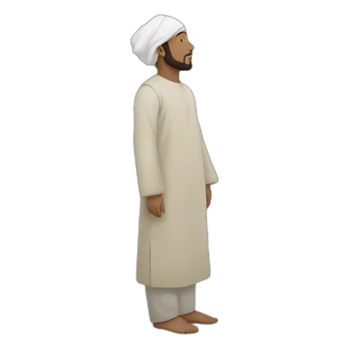 a muslim men prayer in kebba sticker