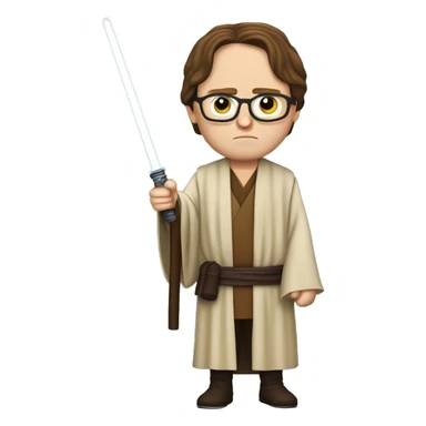 Dwight Schrute as a Jedi knight sticker