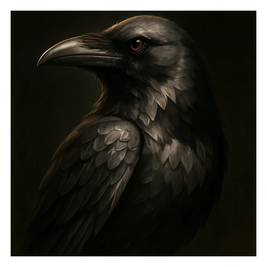 такого ворона только в серых оттенках и побольше свето-тени sticker