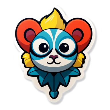 Un poireaux avec des bras et des yeux sticker