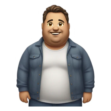 Fat gay guy sticker