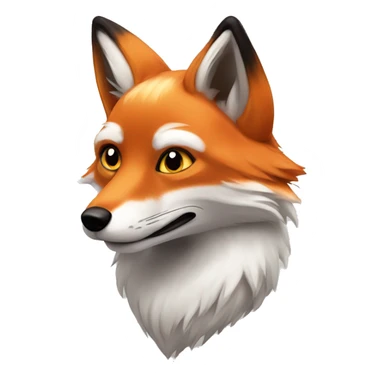 Digital draw of a fox sticker