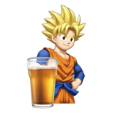 Goku drinking Pepsi sticker